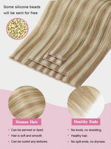 Double Invisible Glueless Remy Butterfly Weft Hair With Micro Beads Double PU Weft Hair Extensions Seamless Invisible Beaded Weft Extensions - S18/613 - View 6