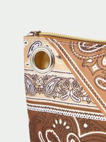 SHECARRY Women's Casual Paisley Print Clutch Bag - Multicolor - View 8