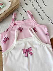 SHEIN 4PCS Baby Girls Tank Top Co-Ords - Pink - View 4