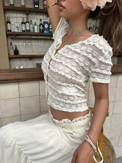 Serisse 女士夏季休闲V领短袖T恤