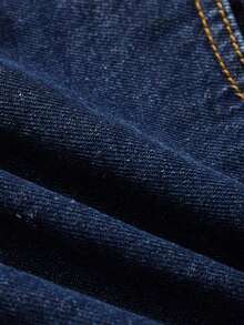 GlowEve Women's Summer Casual Vacation Fashion Commute Contrast Lace Trim Hem Denim Shorts - Dark Wash - View 6