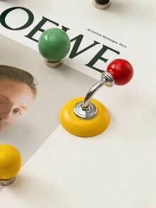 Joivida Cute Round & Heart-Shaped Magnetic Hooks, Heavy-Duty Damage-Free Magnet Hangers, Solid Wood Circular Fridge Magnets Decorative Hooks, Multi-Purpose Storage Organizers For Front Door, Entryway, Kitchen & Bathroom - Multicolor - View 10