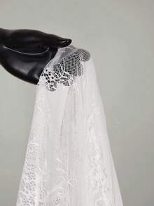 Amplova Women's Hooded Numeric & Letter Print Lace Patchwork Sexy Mini Party Dress - White - View 12