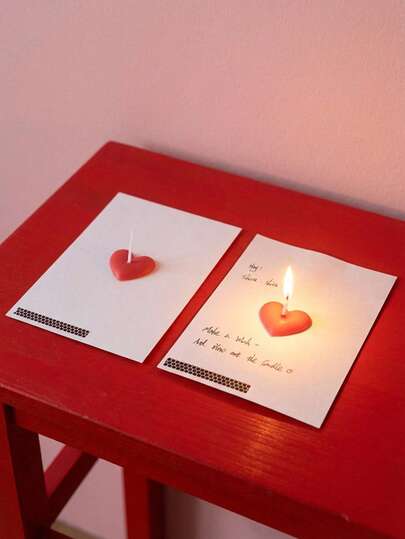 Joivida 1 Pc 3D Heart Candle Confession Greeting Card,Romantic Red Heart Stationery Card For Couple Ritual,Anniversary,Funny Romantic Greeting Card Him,Her,Great Naughty Gift For Happy Birthday, Birthday, Anniversary,Valentine's Day,Husband, Boyfriend, Girlfriend