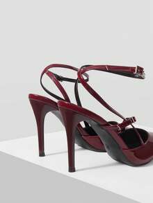 Mnmlis Women Pumps - Burgundy - View 4