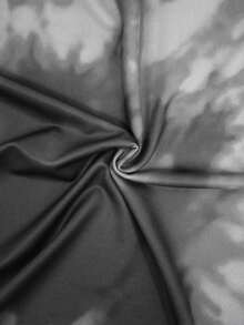 Manfinity KASUA Men's Summer Beach Tie-Dye Raglan Sleeve Rash Guard - Black - View 7