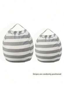 1 paquete Bolsa de almacenamiento de juguetes de peluche a rayas, funda de silla de gran capacidad con diseño de asa, material de poliéster de alta calidad, organizador de edredón con cremallera multifuncional, bolsa de almacenamiento de juguetes de peluche, bolsa de sofá a rayas, bolsa de viaje con cremallera y gran capacidad para edredones, bolsa de almacenamiento multifuncional de lona para juguetes, edredones y artículos de viaje esenciales, caja de almacenamiento para el hogar - Multicolor - Ver 22