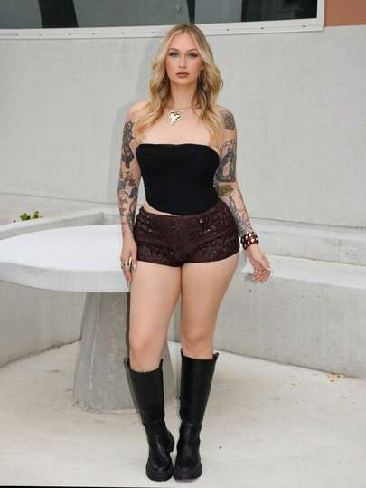 Arliah Summer Black Tube Top Corset Top, Country Concert Top Top, Concert Women Clothing