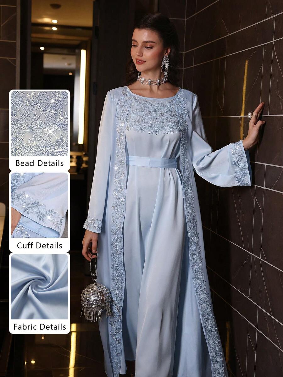 Layrah Đầm dạ hội 2 trong 1 đính sequin thời trang nữ, đầm dự tiệc sang trọng mùa xuân/hè, đầm cưới.