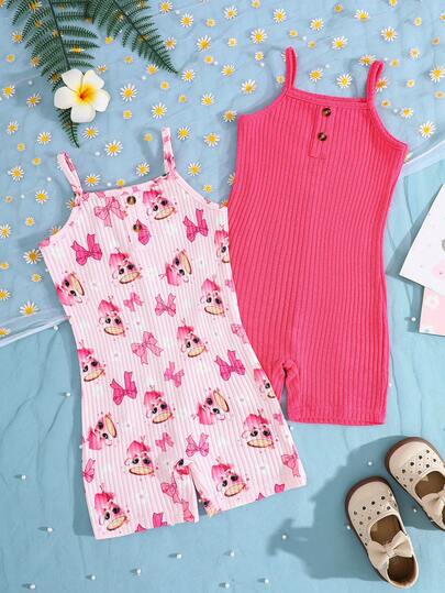 2件套女士印花彩色连体裤，舒适家居服