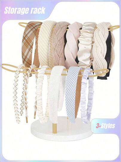Haarband Halter Organizer Metall 1/2/3-stöckig Haarreifen Ständer Haarband Organizer Aufbewahrung Haargummis Accessoires Armbänder Schlafzimmer College Wohnheim Dekoration für Mädchen Frauen, Gender Reveal Party, perfekt für Geburtstage, Hochzeiten, Partys, das perfekte Geschenk für Kollegen, Freunde und Familie, Rückkehr zur Schule