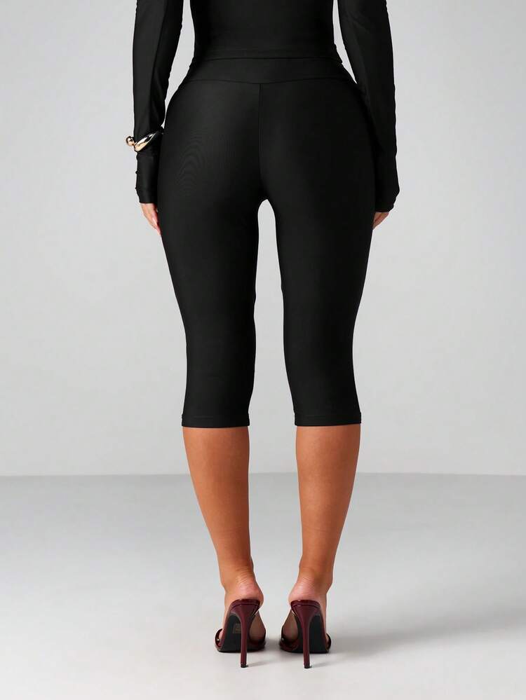 MISSGUIDED Women Capri Pants With Tie Waist Detail High Waisted Cropped Trousers For Spring Summer Casual Office Wear Fashion Bottoms