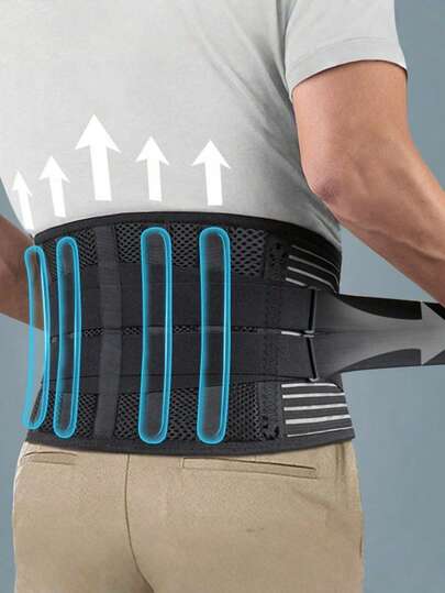 Back Brace For Men Women Lower Back With 6 Stays, Anti-Skid, Adjustable Lumbar Support Belt For Work Gym Accessories Lumbar Girdles