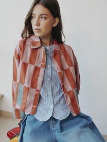 Nöista 印花牛仔夹克，纽扣前襟，翻领。 - 彩色 - 查看 7