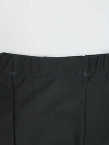 CoralVoy 男士撞色休闲夏季沙滩及膝泳裤 - 黑色 - 查看 5