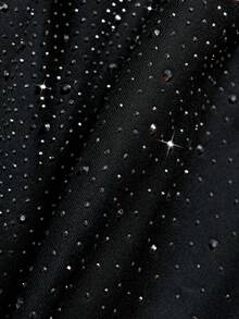 PAVTROS 男士抽绳腰带闪亮钻石印花短裤，情人节，春夏，送男友的礼物，狂欢节，复古，街头风，派对，圣帕特里克节，外出 - 黑色 - 查看 6