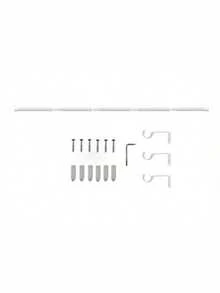 Bộ thanh treo rèm màu trắng có thể điều chỉnh độ căng kèm giá đỡ Thanh kim loại đường kính 16mm, kiểu dáng tối giản hiện đại, dùng cho rèm mỏng nhẹ, dùng cho phòng tắm, nhà bếp, quán cà phê, dễ dàng lắp đặt, trang trí nhà cửa, căn hộ, phòng khách - Nhiều màu - Xem 16