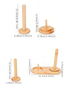 2 件装木制毛线球架 简约收纳架 旋转线轴架 收纳线材、编织配件、刺绣用品、缝纫工艺品 适用于家庭、办公室、创意工作室装饰收纳 - 彩色 - 查看 9