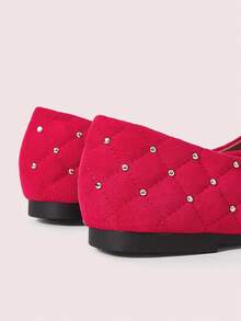 CUCCOO DOLLMOD Sepatu Wanita Merah Sepatu Datar Pakaian Hari Valentine Hari Valentine - Merah tua - View 10