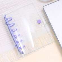 1 件透明糖果色 A6 PVC 6 环活页夹封面 - 轻质可再填充计划簿外壳（不含纸），学校用品，返校 - 多色 - 查看 15