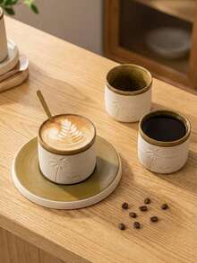 Zazumi Cốc cà phê hình lạc đà và cây cọ - Cốc sứ chủ đề sa mạc dành cho người Ả Rập, món quà lý tưởng cho tháng Ramadan và các buổi họp mặt gia đình (120ml/250ml/310ml) - Nhiều màu - Xem 4