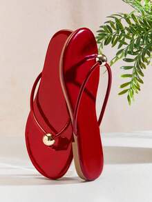 SHUZIA Women's Round Toe T Strap Thong Poolside Flip Flop Sandals - Chocolate Brown - View 7