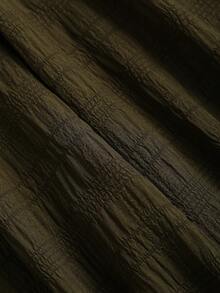 Sweetra Women's Green Bohemian Textured Fabric Casual Commuter Pants, Suitable For Beach Vacation, High-Waisted Design, Straight Leg, Spring/Summer - Army Green - View 5