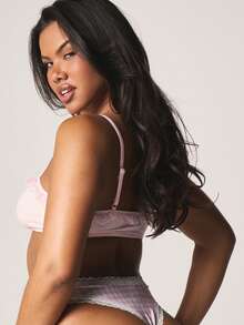 MISSGUIDED Gingham Checkered Briefs With Delicate Lace Trim Edging Hipster Cut Underwear For Everyday Comfort And Style - Multicolor - View 2