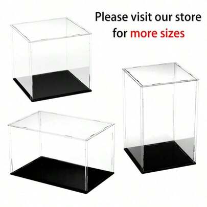Hộp trưng bày acrylic trong suốt, hộp xếp chồng, hộp đựng tượng, giá đỡ trưng bày thẳng đứng có đế đen, hộp chống bụi cho nhân vật nổi tiếng, hộp trưng bày bảo vệ chống bụi cho các vật phẩm sưu tầm, kỷ niệm, tượng nhỏ, hộp đựng tượng hình kín tay, acrylic, hộp sưu tập, dễ lắp ráp, chống bám bẩn, găng tay, khăn lau, hộp acrylic, hướng dẫn bảo quản, hướng dẫn sử dụng