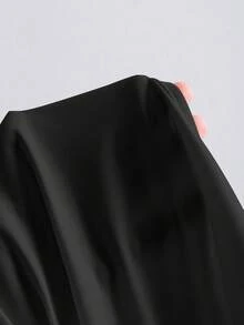 Sweetra Women's Retro Sexy Bodysuit, Fitted Slimming Elegant High-End Comfortable Versatile Fashionable White Bodysuit - Black - View 7