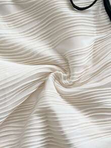 Soleia Women's Sleeveless Textured Jumpsuit Romper, Suitable For Vacation - Black and White - View 6