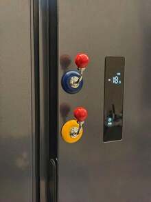 Joivida Cute Round & Heart-Shaped Magnetic Hooks, Heavy-Duty Damage-Free Magnet Hangers, Solid Wood Circular Fridge Magnets Decorative Hooks, Multi-Purpose Storage Organizers For Front Door, Entryway, Kitchen & Bathroom - Multicolor - View 6