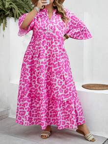 SHEIN CURVE+ Curve 尺码 US22 音乐节、海滨度假、波西米亚风复古碎花长裙、休闲沙滩装、感恩节、春夏秋冬皆宜、阿拉伯风情连衣裙、阿拉伯服饰、波西米亚风度假沙滩装、女士沙滩裙、沙滩度假装、沙滩必备单品、毕业典礼/下午茶派对连衣裙、夏季/乡村风/沙滩度假装/沙滩装/沙滩服饰 - 彩色 - 查看 9