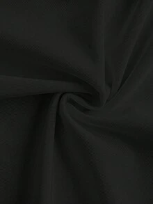 SHEIN EZwear 休闲简约海星、贝壳和花卉印花圆领短袖修身短款女式T恤，适合夏季穿着 - 黑色 - 查看 5