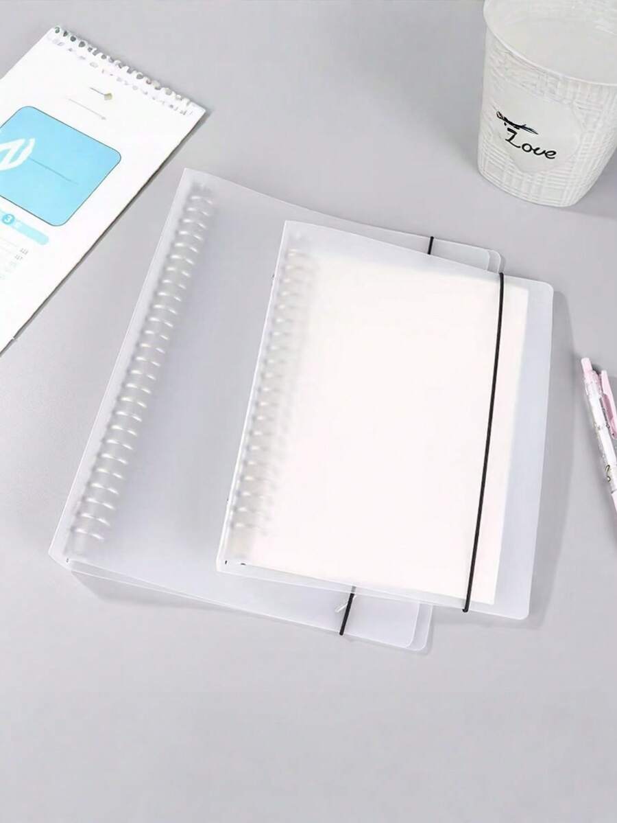 A5 B5 Notebook PP Cover Detachable Transparent Binder Refill Paper Loose Leaf Spiral Ring Planner For Office Work Supplies Journal Diary - Clear - View 1