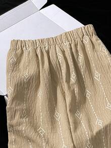 GlowEve Quần nữ thường ngày kiểu dáng thêu họa tiết cổ điển mới nhất mùa Xuân/Hè 2026. - Màu Khaki - Xem 5