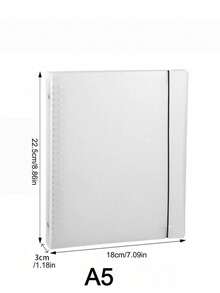 A5 B5 Notebook PP Cover Detachable Transparent Binder Refill Paper Loose Leaf Spiral Ring Planner For Office Work Supplies Journal Diary - Clear - View 14