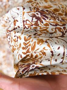 Rusticease Blusa casual de cuello redondo simple para mujer, adecuada para el verano - Multicolor - Ver 6