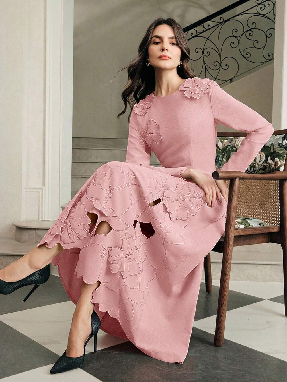 what is casual formal dress Nmoder Dresses for Women Stand Collar Church Fit and Flare it transforms into polished TRIM:COBALT/COBALT blue floral dresses Girls, Christmas Dress, Toddler,