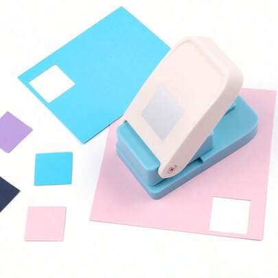 1 pieza Perforadora de palanca, perforadora manual portátil cuadrada para manualidades, adecuada para tarjetas de manualidades, proyectos DIY, regalos, papelería, tarjetas de felicitación y otros proyectos artísticos