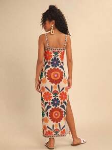 Travachic KIDS Abito estivo casual senza maniche con stampa floreale per ragazze pre-adolescenti - Multicolore - Visualizzare 2