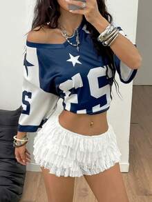 Coolane Quần short ren nữ mùa hè thanh lịch phong cách Y2K cho buổi hẹn hò đêm nhạc. - trắng - Xem 3