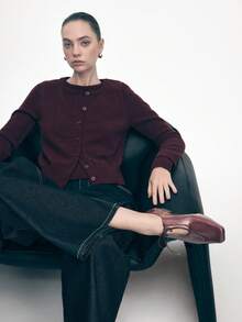 Mnmlis 女士平底鞋 - 酒紅色 - 查看 9