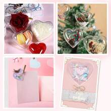 20PCS Sweet Heart Clamshell Blister Packing Clear Plastic Candy Dome Candy Holder Money Card Handmade Shaker Cards Transparent Plastic Covers For DIY Candy Gift Box - Love model - View 12