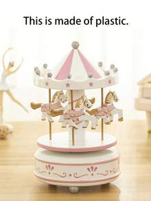 SHEIN Basic living Msic Box - Sky City & Rotating Carousel & Classical Eight Tune Home Decor & Creative Gift For Couples' Birthday Birthday Gifts Graduation - Herbal Powder - View 9