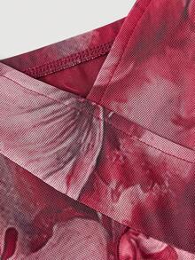 SHEIN MOD Đầm maxi dáng suông cổ chữ V xẻ cao xếp ly họa tiết hoa nhuộm tie-dye dành cho nữ cỡ lớn, trang phục Giáng sinh, trang phục năm mới, đầm thanh lịch cho nữ, đầm gợi cảm, đầm xẻ tà, đầm dự tiệc Giáng sinh, đầm đêm giao thừa cho nữ, trang phục ngày lễ cho nữ, đầm đi nghỉ mát, đầm hoa cho nữ, cảm hứng Giáng sinh, đầm hẹn hò, trang phục dự tiệc, đầm khoét lưng, đầm dạ hội họa tiết hoa, đầm dự tiệc tối cho kỳ nghỉ, trang phục dự tiệc tối cho nữ - Nhiều màu - Xem 4