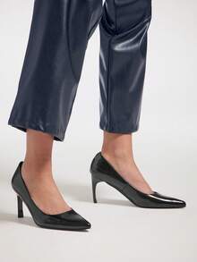 SHUZIA Women's Elegant Point Toe Classic Pumps - Black - View 2