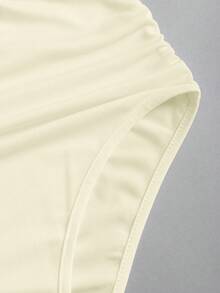 Sweetra Bộ đồ liền thân nữ phong cách retro gợi cảm, ôm sát tôn dáng, thanh lịch, cao cấp, thoải mái, đa năng và thời trang, màu trắng. - Màu be - Xem 4