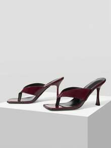 Mnmlis Women Gladiator Sandals Valentine's Day - Burgundy - View 7