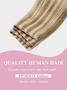 Double Invisible Glueless Remy Butterfly Weft Hair With Micro Beads Double PU Weft Hair Extensions Seamless Invisible Beaded Weft Extensions - S18/613 - View 3